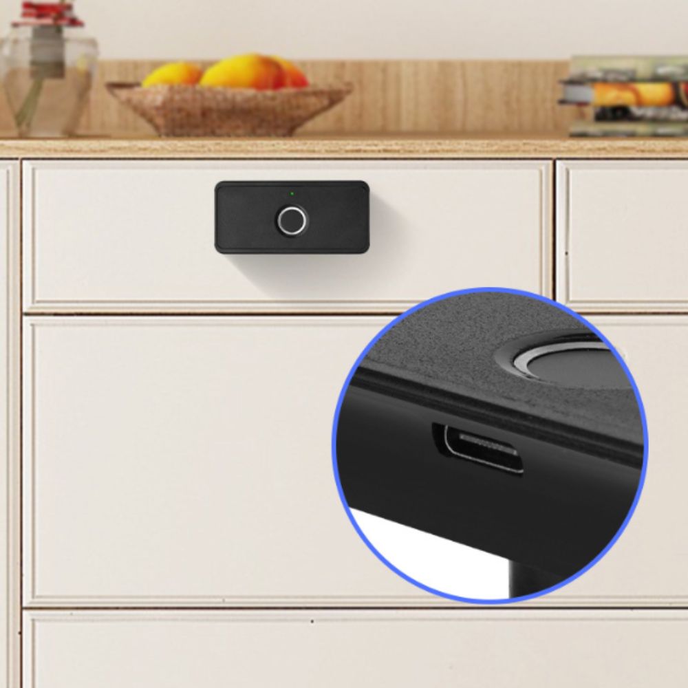 Electronic Fingerprint Drawer Lock Fingerprint Password Safety Lock  House