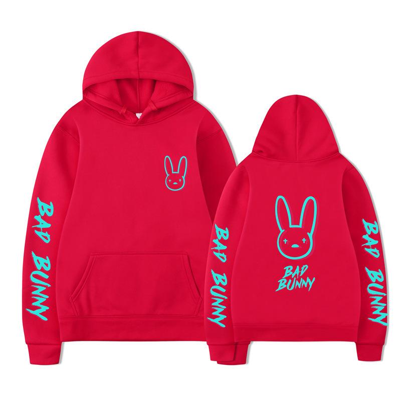 Модная унисекс толстовка с капюшоном Bad Bunny