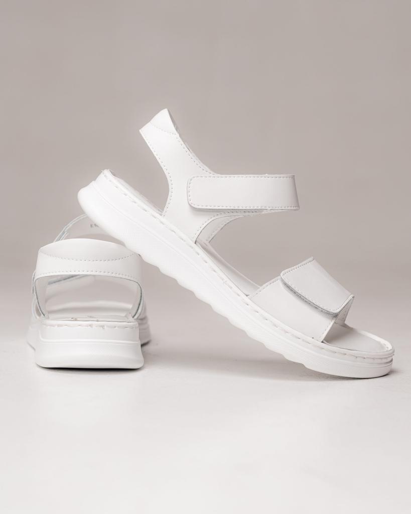 Босоножки на двух липучках Lifexpert 10372 36 белые кожа