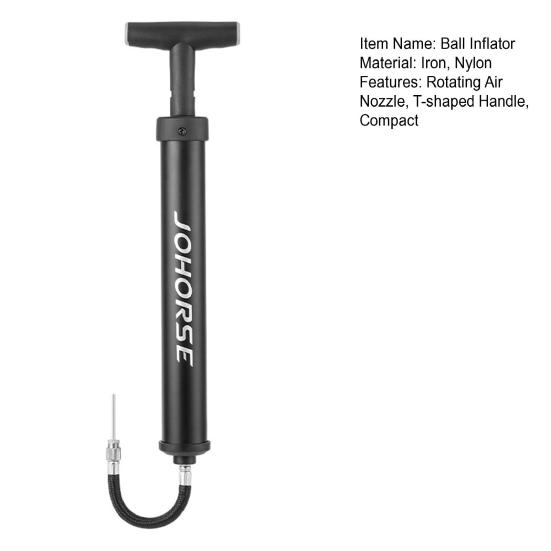 Sports Ball Pump Rotating Nozzle T-Shaped Handle Ball Pump Extension Hose Handheld High-pressure Pump Push Pull Inflator