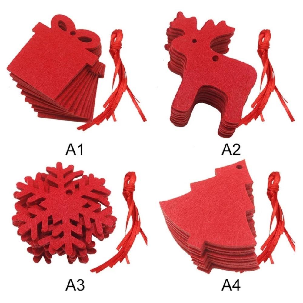 40 шт., 4 формы, подвеска в виде рождественской елки, легко повесить фетровые рождественские подвески, Рождество