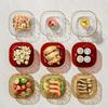 5PCS Golden Trim Snack Plate Square Dining Table Waste Dish Multi-functional Appetizer Plate  Fruit