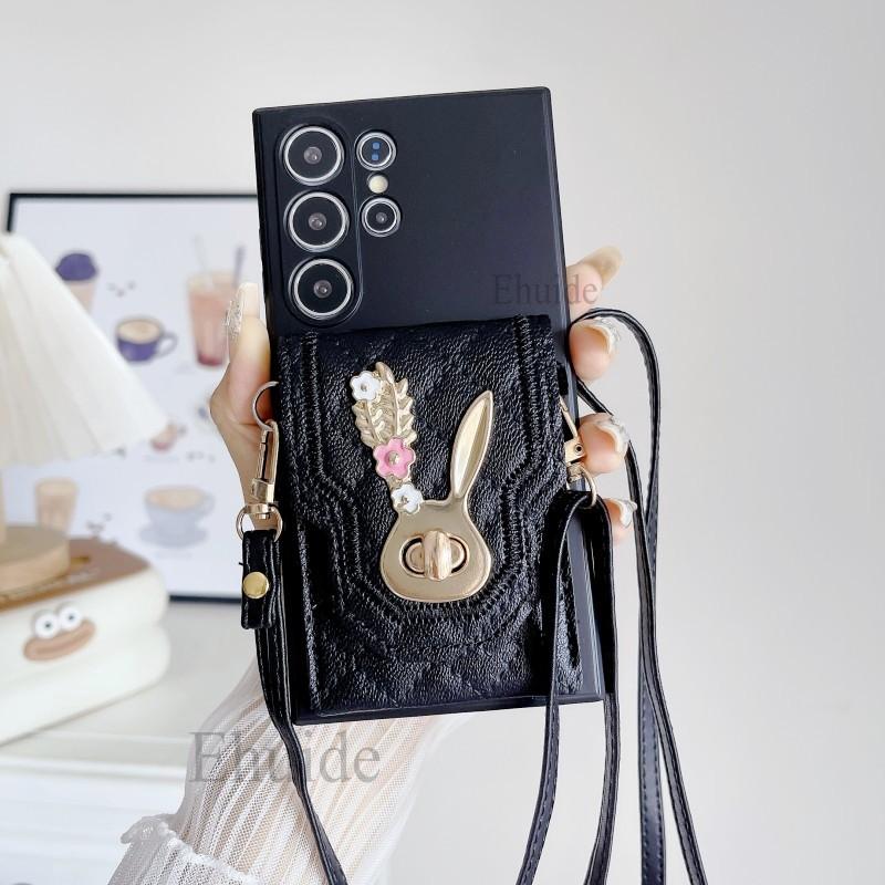 Wallet Case for iPhone 16 15 Pro Max 14 Plus 13 12 Mini 11 Pro X XS Max XR 7 8 Crossbody Strap Lanyard Leather Bag Card Cover