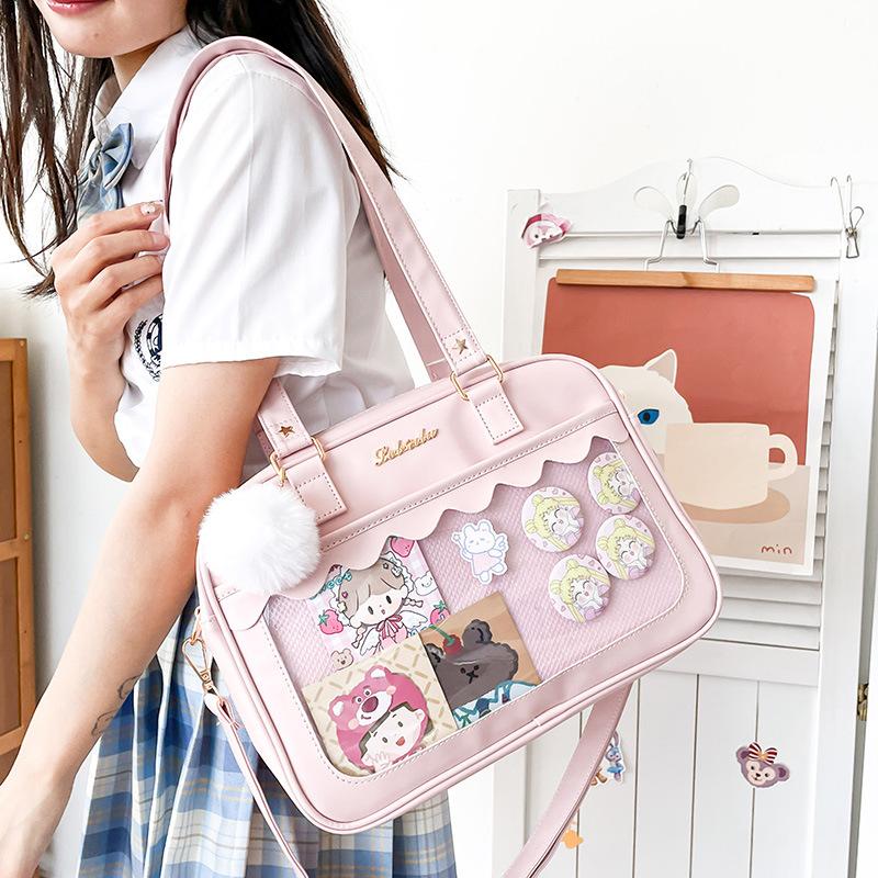 Transparent PU Leather Bag for Women Crossbody Bags for Girls Bag for School Crossbody Bags