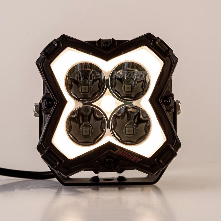 One High Power 4 Inch White Yellow Spot LED Work Driving Head Fog Light for Motorcycle Truck Car SUV Offroad ATV UTV BUS 12-80V