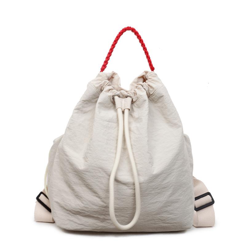Простая наплечная сумка женская осенняя новая модная большой вместимости сумка-мессенджер на шнурке тканевая сумка рюкзак