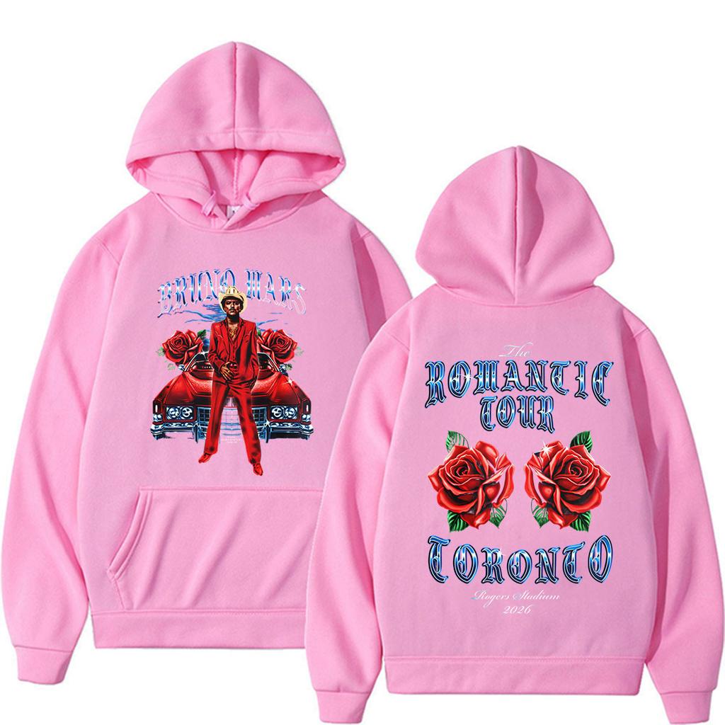 Bruno Mars The Romantic Tour 2026 Toronto Canada Hoodies Clothing Harajuku Gothic Long Sleeve Sweatshirt Hoodie Streetwear