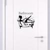 Wall Window Decor Stickers Removable Bathroom Art Decal Door Stickers Bath Time Vinyl Door Sticker Self Adhesive PVC Wall Decal