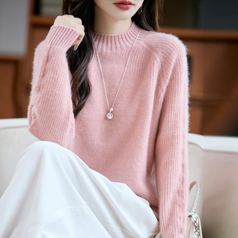 Женский кашемировый свитер Qinghe кашемир 30% кашемир 70% шерсть осенне-зимний пуловер теплый и модный