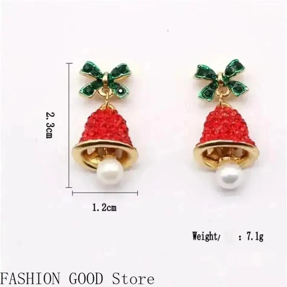 1 пара серег-личность, подарок на Новый год, серьги с красными колокольчиками, с уникальным осенне-зимним темпераментом, атмосфера высокого класса