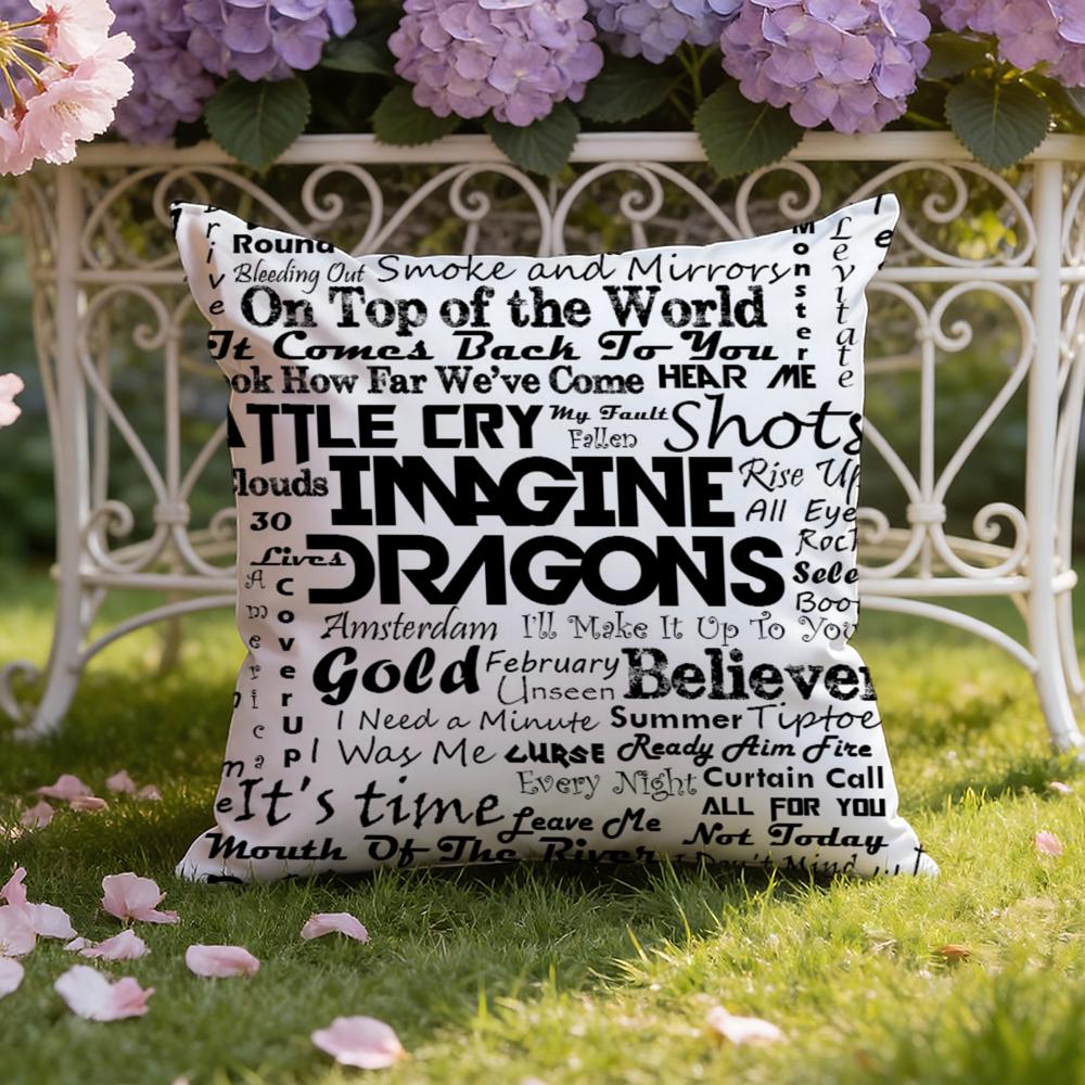 I-Imagine D-Dragons Наволочка для подушки Домашняя и автомобильная Двухцелевая наволочка: Двусторонняя конструкция для максимального комфорта