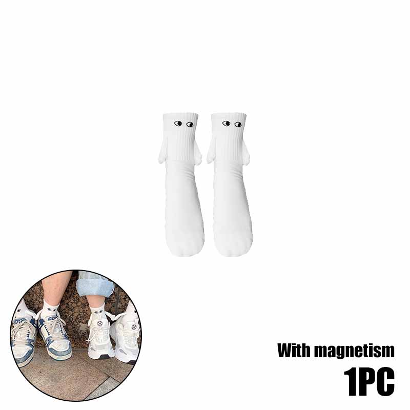 10Pairs Club Celebrity Ins Fashion Funny Creative Magnetic Attraction Hands Black White Cartoon Eyes Couples Sox Socks