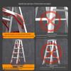 JINGGENG Aluminum Alloy Folding A-Frame Ladder