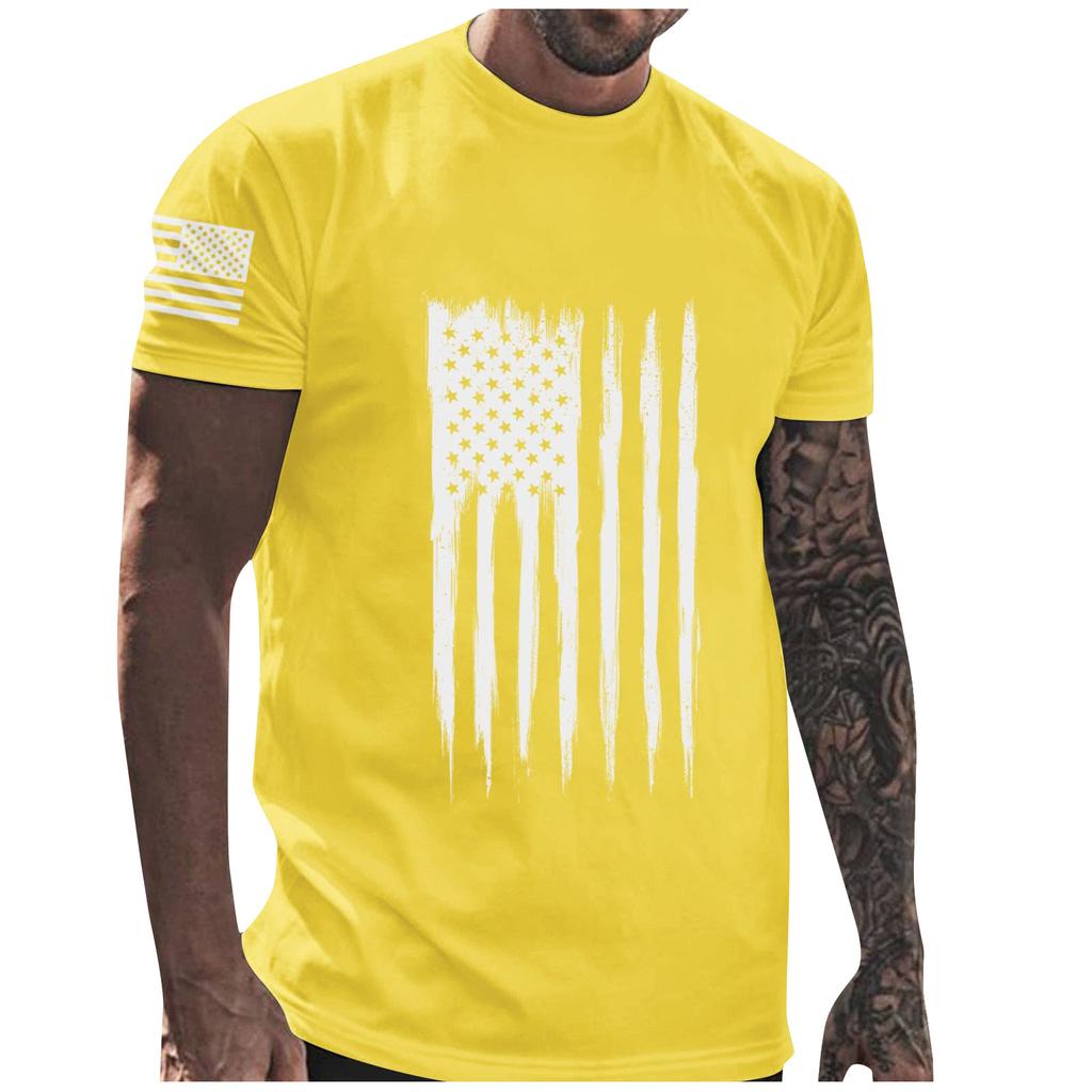 Men'S T-Shirt Short Sleeve Printed Summer Round Neck Top Trend Casual Sweatshirt