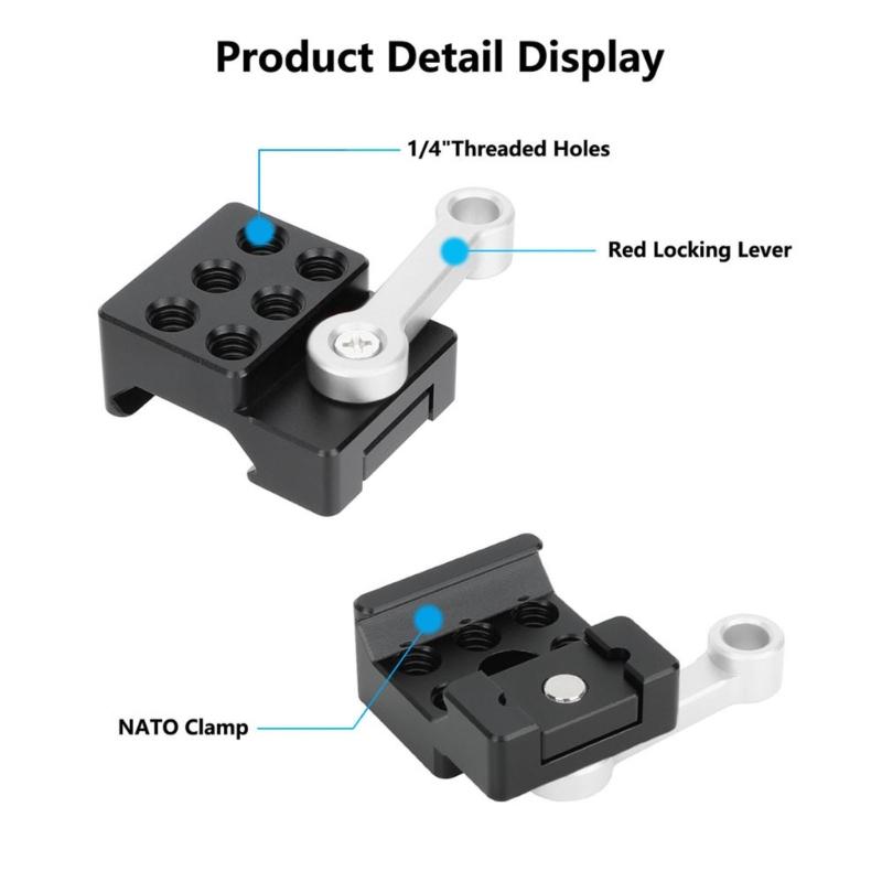 Aluminum Quick Release Clamp Quick Release Clamp with 1/4inch Threads For Studio Equipment Photography Accessories