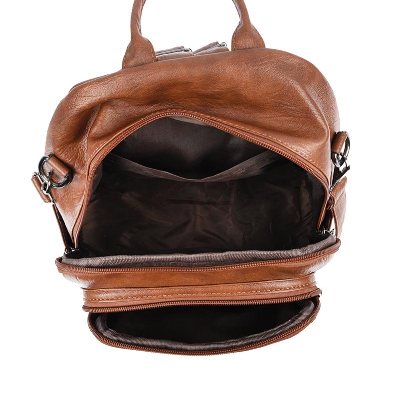 Рюкзак с принтом большой вместимости, женский ретро рюкзак из ПУ