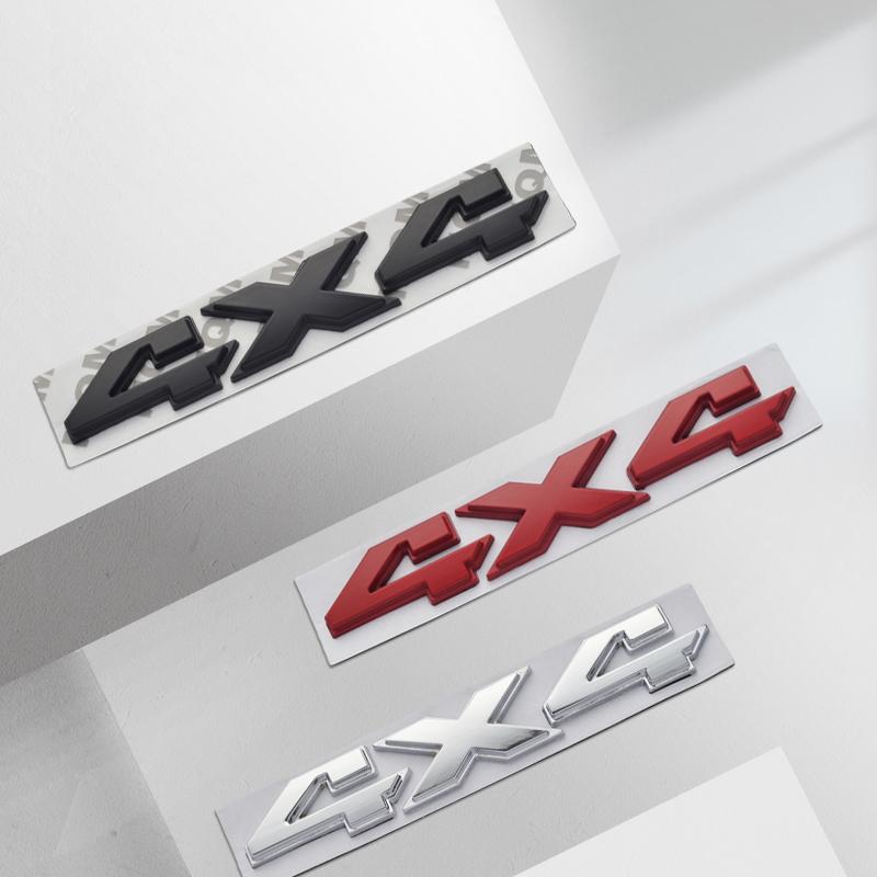 Car Badges 4X4 Trunk Emblem Metal Stickers Body Decals Letter Decor For Ford Toyota Mitsubishi Dodge Volvo Suzuki Peugeot Opol