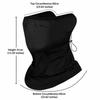 2PCS Breathable Neck Gaiter Face Cover Black Cycling Face Cover Ice Silk Neck Gaiter  Camping