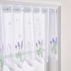 Lavender Pattern Sheer Lace Drapery Curtains Rod Through Decorative Small Curtain