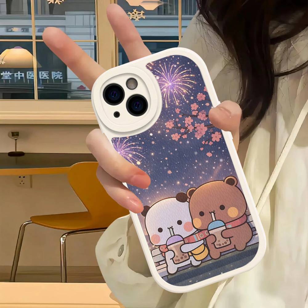 Милый Чехол Для Телефона Из ПУ Кожи Bubu Dudu Для IPhone 16 15 14 13 12 11 Pro Max Plus Задняя Крышка Fundas