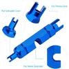56Pcs Valve Stem Removal Tool, Valve Cores, 4-Way Valve Tool, Valve Core Remover Tool, Valve Stem Caps