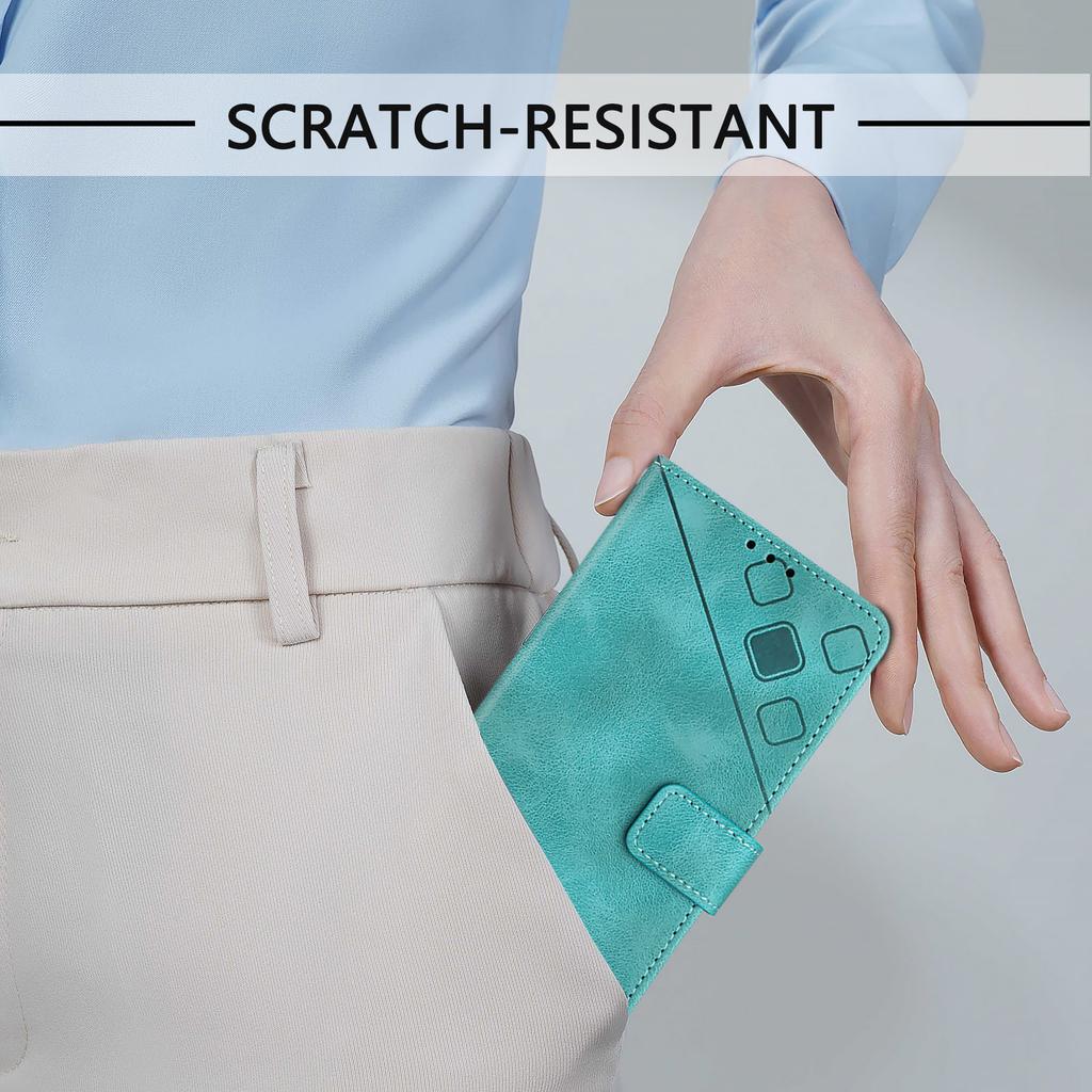 Модный чехол-кошелек из искусственной кожи с геометрическим узором и ремешком на запястье для TCL 305, TCL 306, TCL 30, 303, 30T, 40 SE, 403, 408, T-Mobile REVVL 7 Pro...