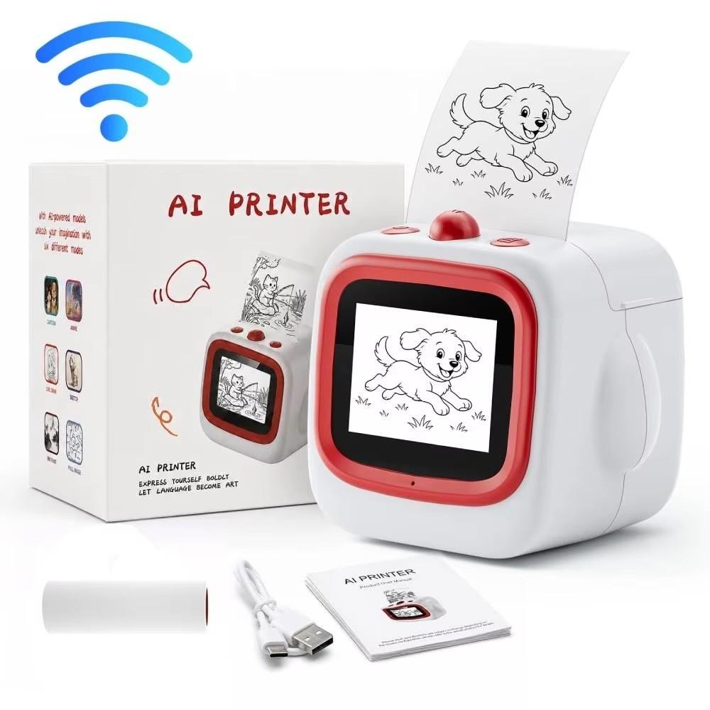 2.4Inch IPS Screen Mini Thermal Printer 2.4inch HD Screen Thermal Sticker Maker  DIY Journaling