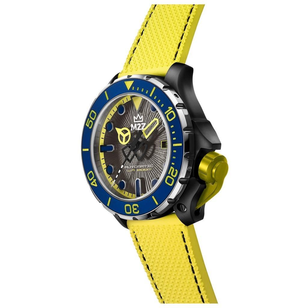 M2Z Diver 200 Сапфировое стекло Желтый ремешок Серый циферблат Автоматический 200-006 200М Мужские часы