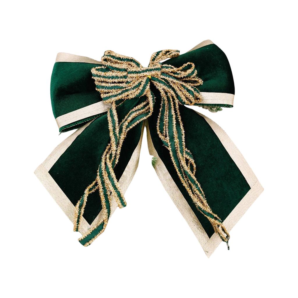 Christmas Decorations High-end Gold Velvet Bow Christmas Flocking Bow