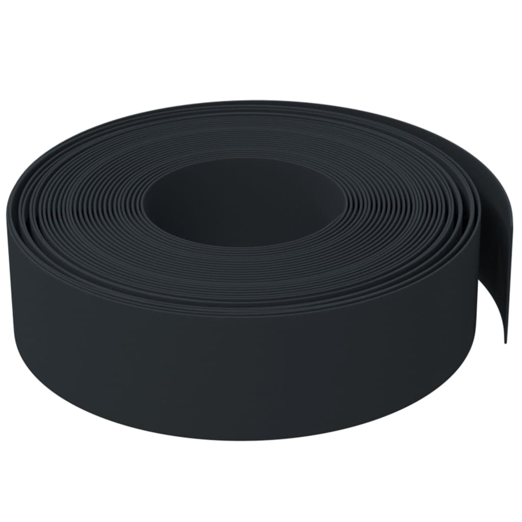Vidaxl Obrzeża Ogrodowe, 2 Szt., Czarne, 10 M, 15 Cm, Polietylen