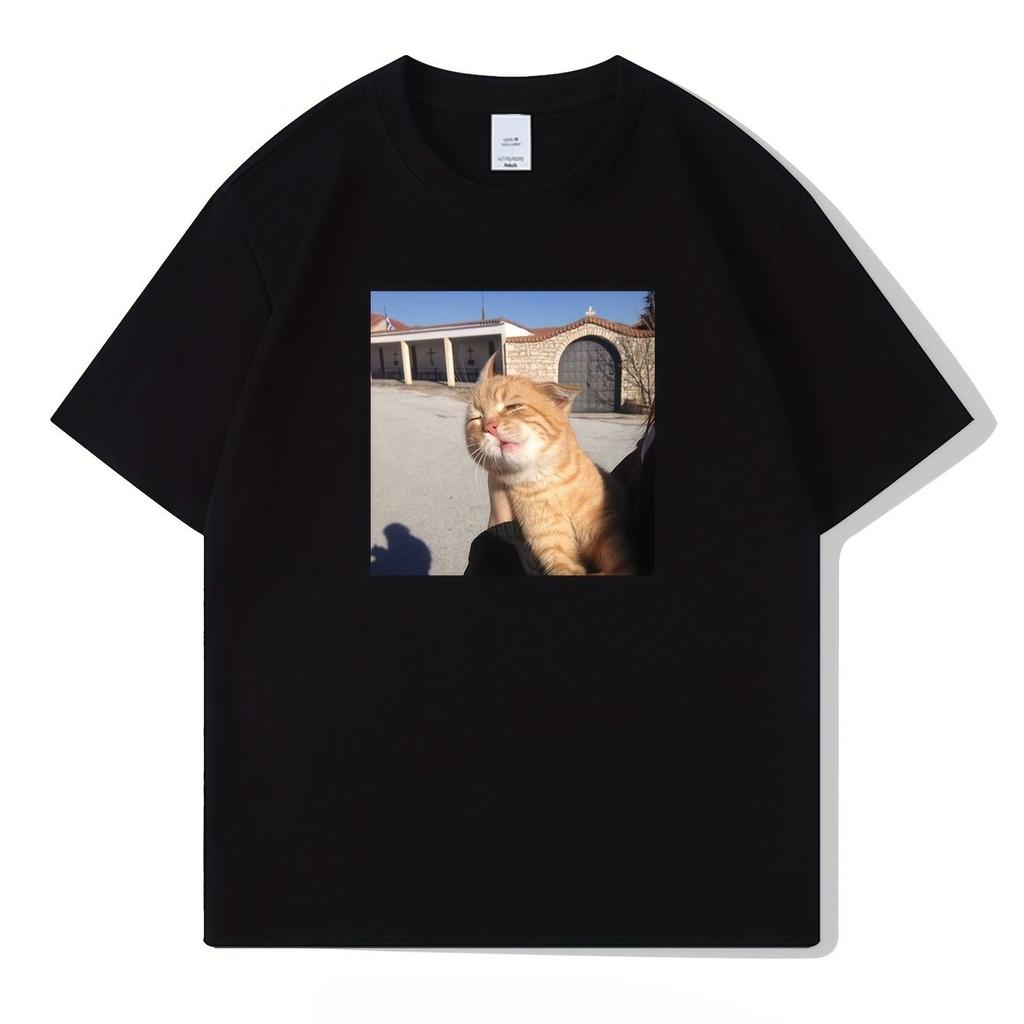 2025 Новая Базовая Хлопковая Унисекс Футболка Модная Печать Мягкая Дышащая Круглый Вырез Модные Мужские и Женские Футболки Одна Штука