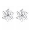 Романтичная мода рождественские снежинки циркониевые серьги-гвоздики женские простые темпераментные очаровательные снежинки полые бриллиантовые листочки серьги ювелирные изделия
