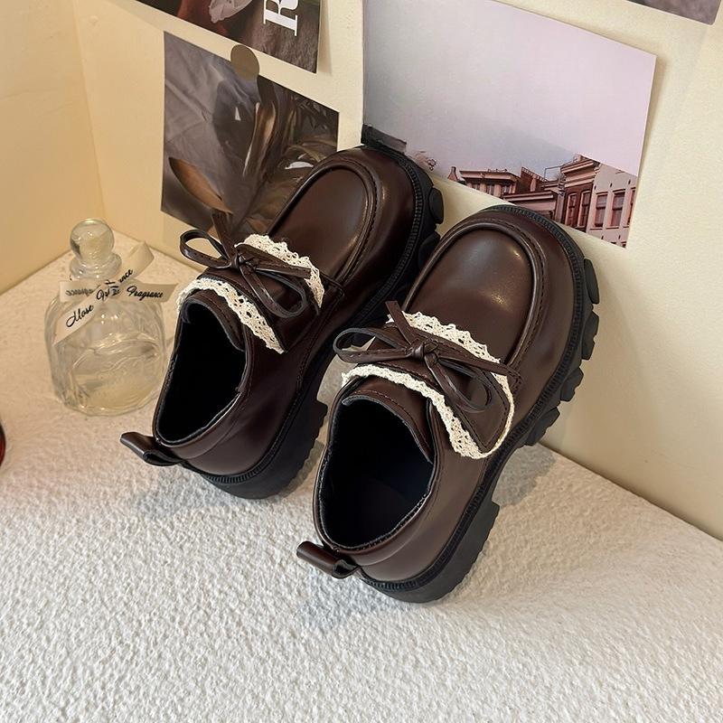 Новые стильные детские туфли для девочек, обувь на мягкой подошве, ретро-обувь