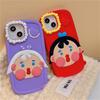 Корейский милый забавный мультяшный 3d рисунок девушки силиконовый чехол для Iphone 14 13 12 11 Pro Max Прекрасный защитный мягкий чехол для линз с пузырьками