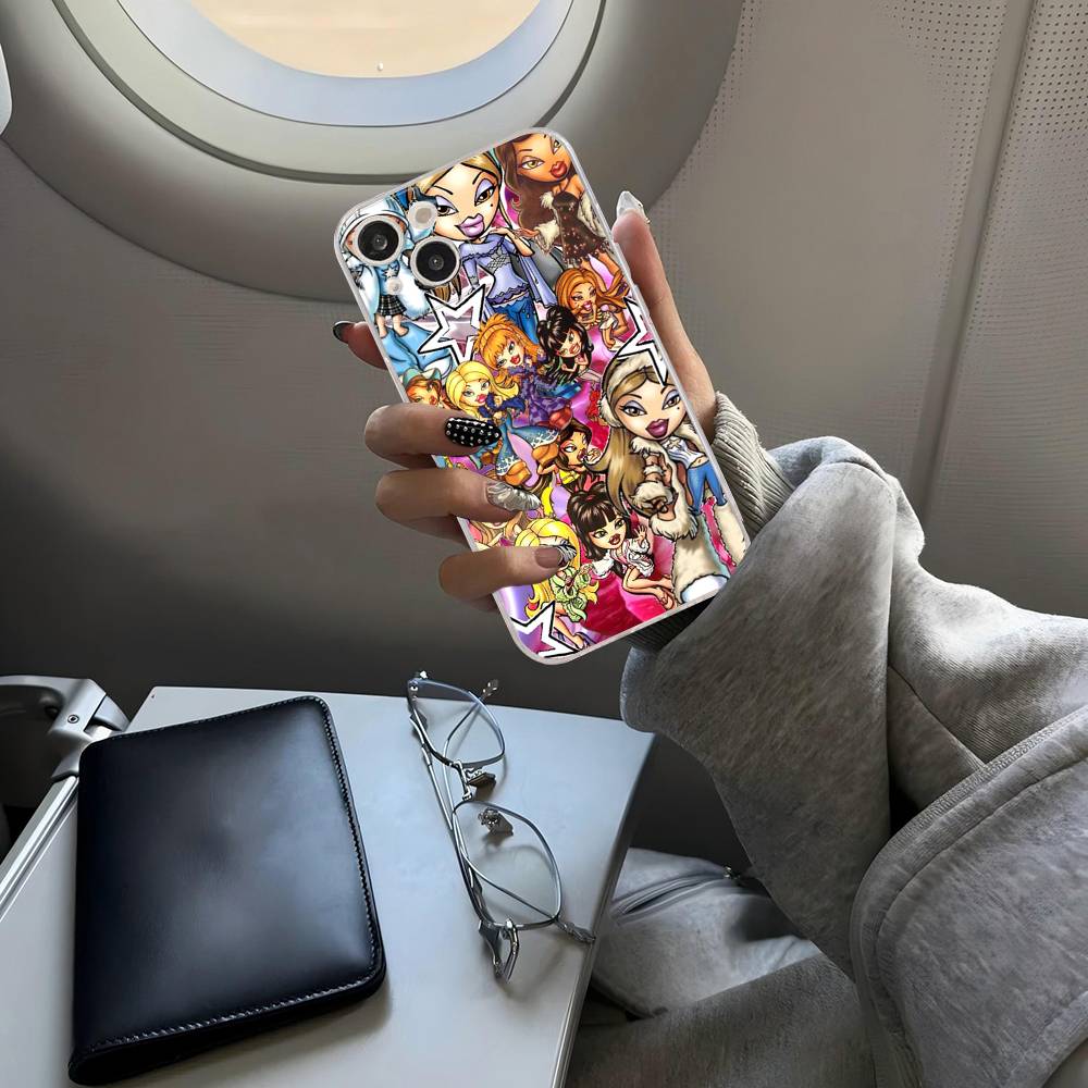 Чехол для телефона B-Bratzs для iPhone 17 16 15 14 13 11 12 Pro Max 16 Plus Прозрачный