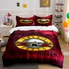 Guns N' Roses Logo with Red Rose Design Bedding Set (1 duvet cover, 2 pillowcases, duvet not included) sofas