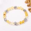 Personalized splicing atmosphere, red beads and citrine stacked bracelets, light luxury, simple style, holiday travel versatile women's models