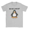 Мужские футболки Club Penguin Never Forget, хлопковая одежда, забавная футболка с коротким рукавом и круглым вырезом, футболки больших размеров