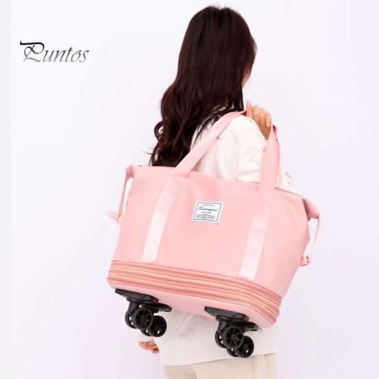 Багажная сумка с несколькими отделениями, большая вместимость, водонепроницаемая, прочная, расширяемая, со съемными колесами