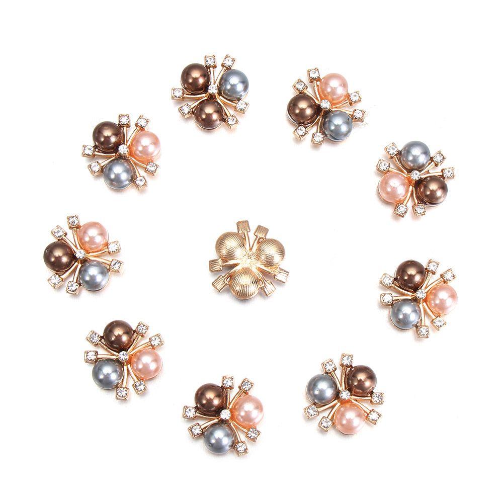 Clothing Garment Decorative Sparkling Crystal Scrapbooking Pearl Rhinestone Sewing Button
