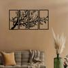 4-Piece Metal Wall Art Set - Tree of Life Design | Elegant Metal Tree Wall Decor for Interior Decoration
