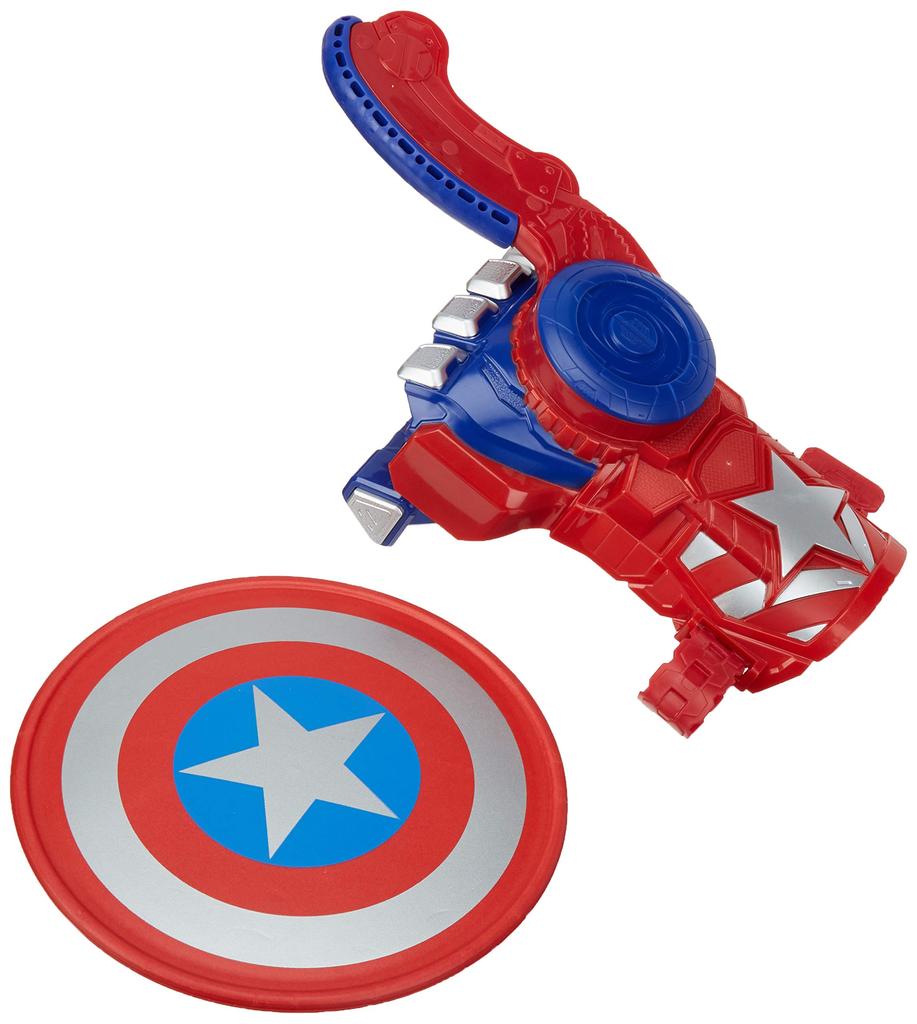 NERF Power Moves Marvel Captain America Shield Sling Roleplay Toy, Disc Launcher, Ages 5+ (Size M)