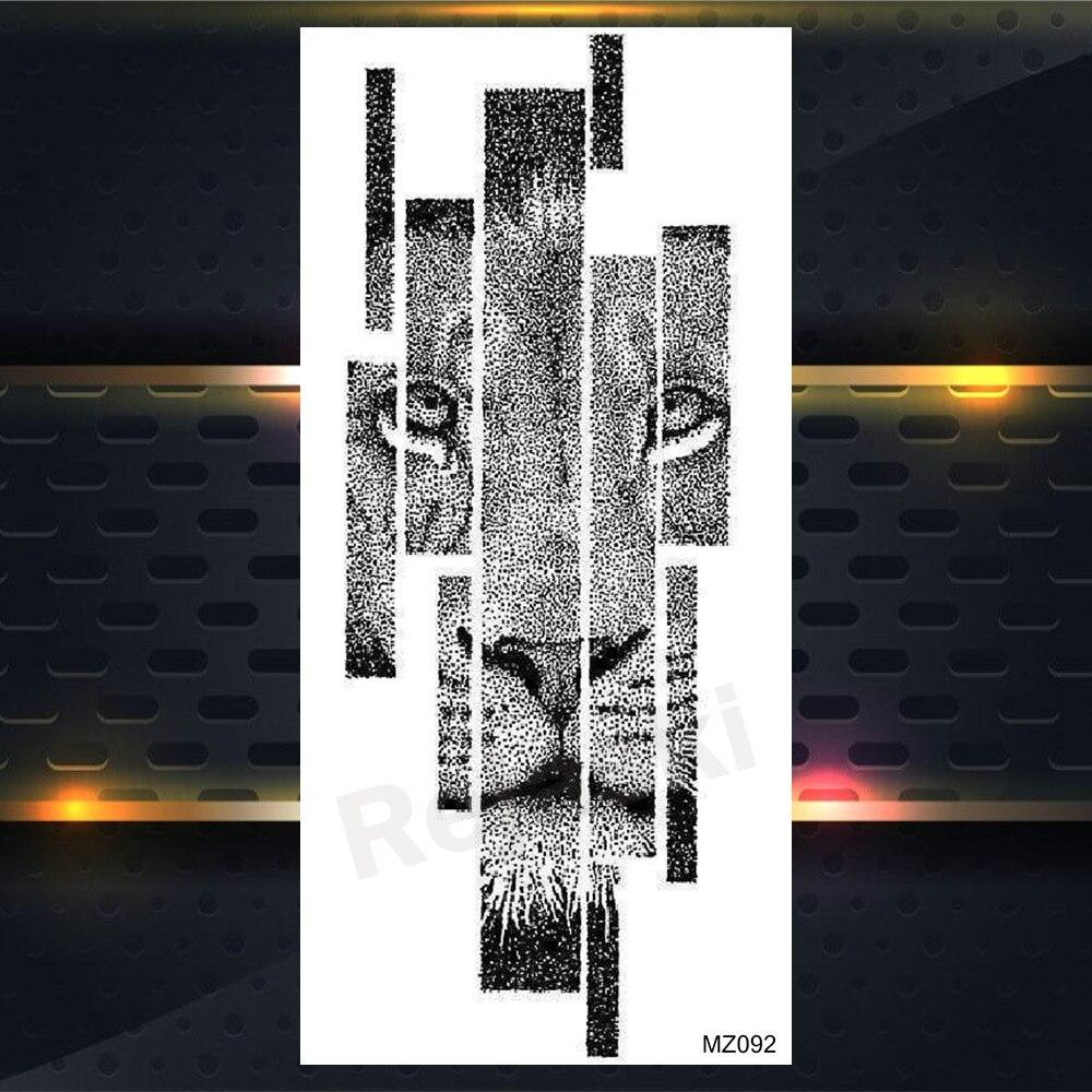 Временные татуировки с изображением орла для мужчин и женщин, волк, черное животное, татуировка, тигр, лесной лось, геометрия, гора, поддельные татуировки, скорпион, руки, руки