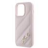 Etui do iPhone 14 Pro Max Karl Lagerfeld Twarde Pikowane Różowe