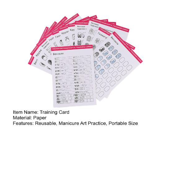 12 шт. Учебные карты по дизайну ногтей, многоразовые практические листы по дизайну ногтей для женщин, начинающих, шаблоны для ногтей, тетрадь для упражнений, маникюр, раскраска, рисунок