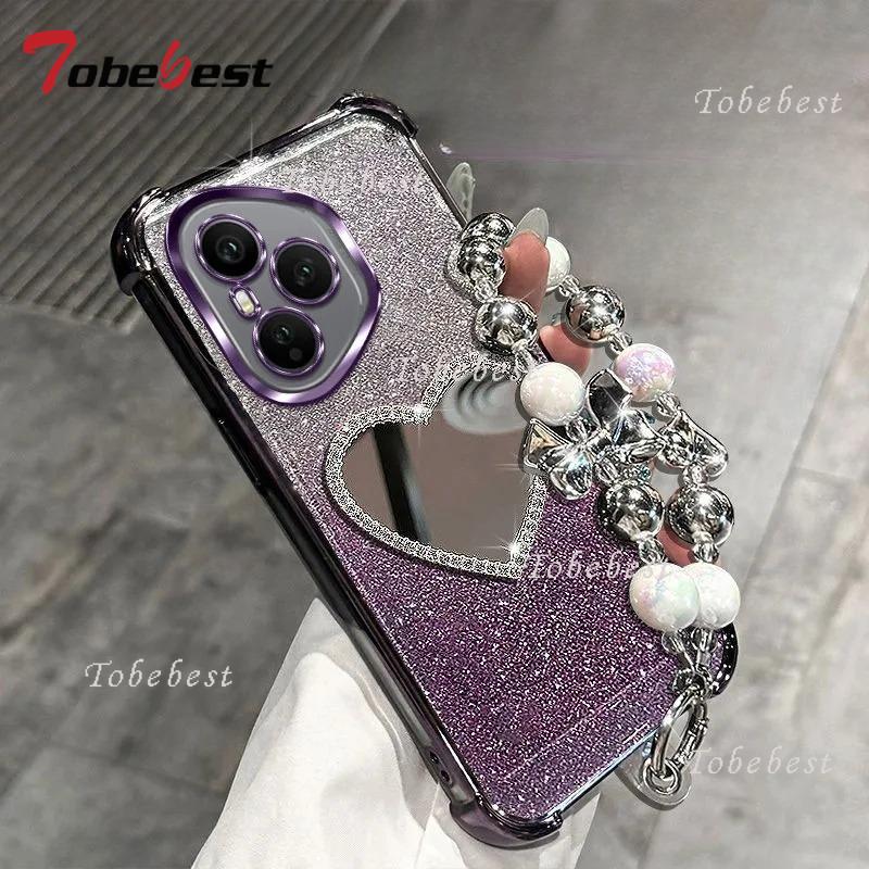 Браслет из бусин 'Любовь', чехол с покрытием для Huawei Honor 400 300 Ultra 200 100 90 Lite 80 70 60 Pro, блестящая противоударная крышка