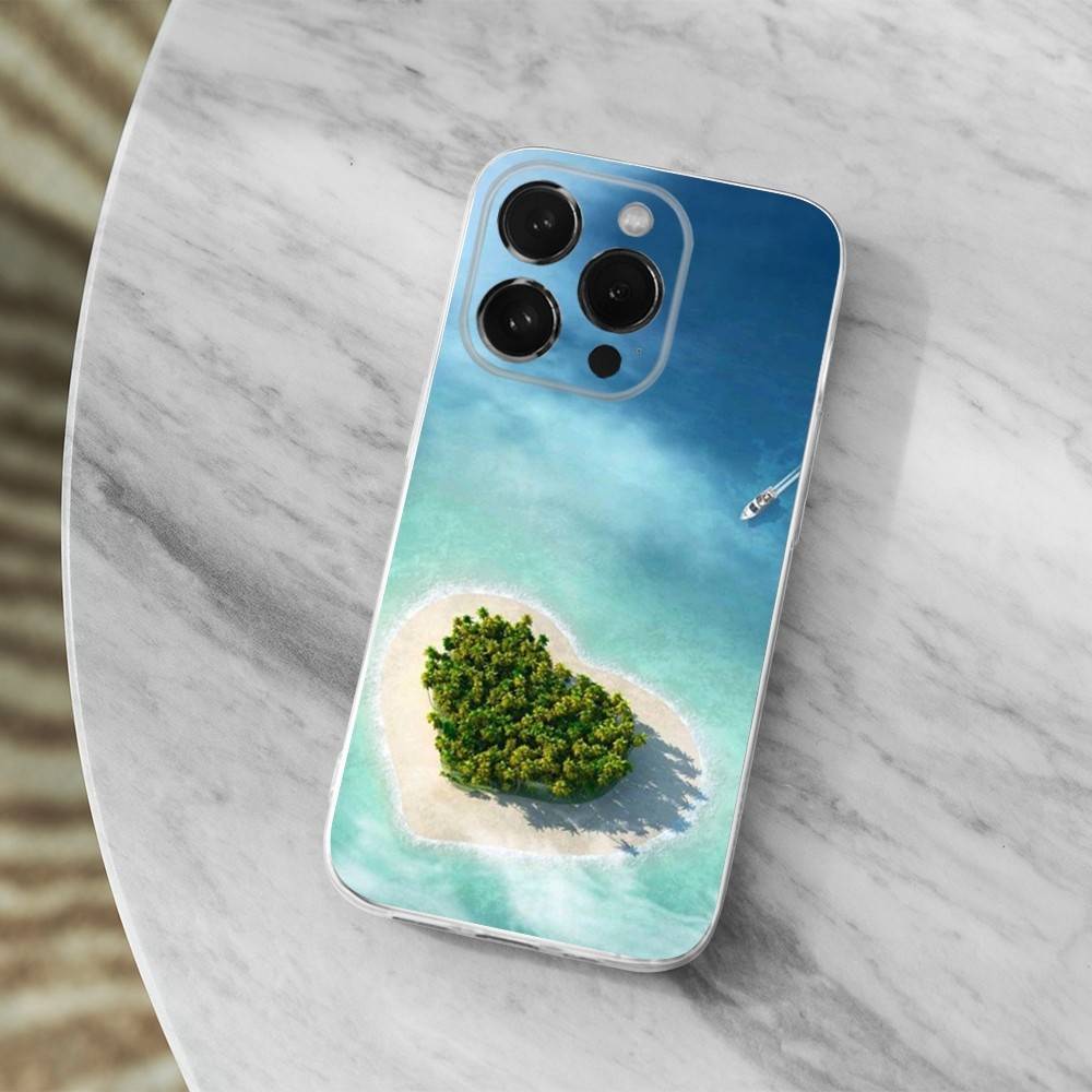 МАЛЬДИВЫ Чехол-карта для путешествий для iPhone X, 14, 16, Mini, XS, SE, 12, 15, Pro, 17, Plus, 11, Max, 13, XR, Прозрачный мягкий чехол