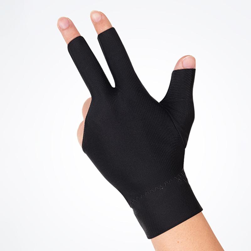 1Pc Spandex Snooker Billiard Cue Glove Pool Left Hand Open Three Finger Accessory Professional Billiards Gloves Left Hand Cover