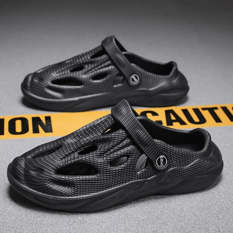 Повседневные сандалии на платформе, мужские тапочки из ЭВА для мужчин, резиновые тапочки 2024 года, недорогие модные элегантные туфли в корейском стиле из ПВХ