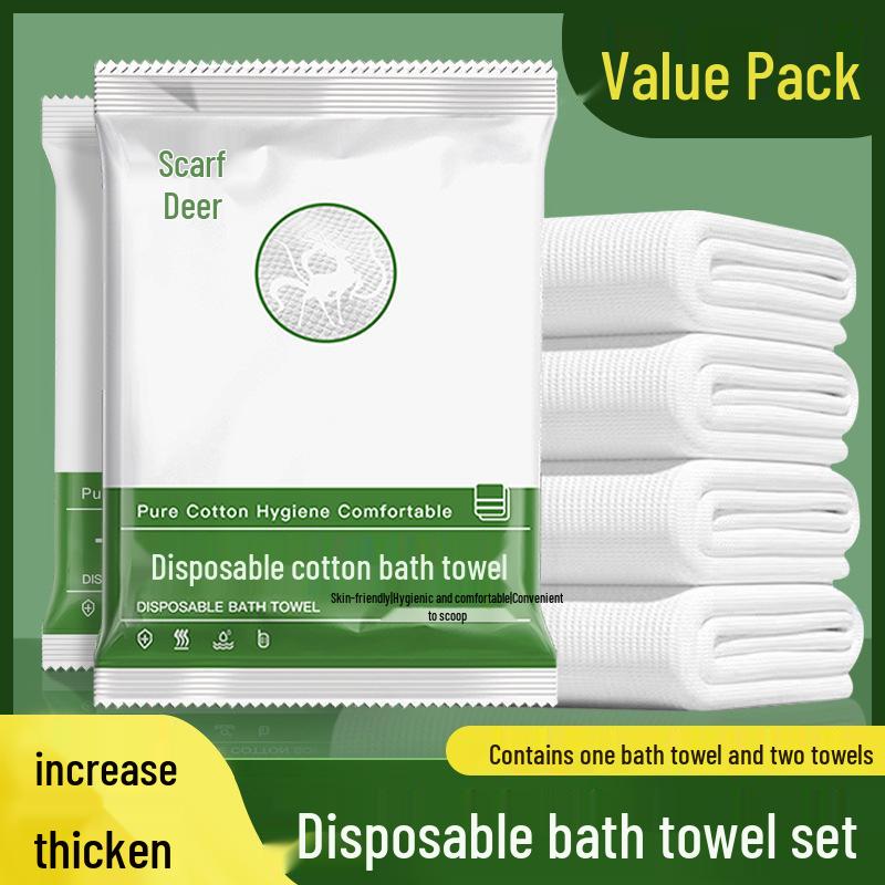 Дорожный одноразовый комплект простыни и пододеяльника для двуспальной кровати - 4 предмета